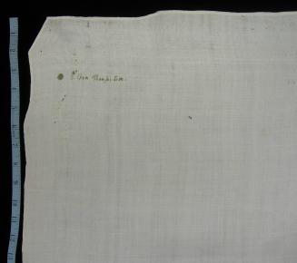 2009 Record shot by L. Baumgarten. Tablecloth, detail of markings.