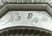 C74-396. Candlestick, date letter.