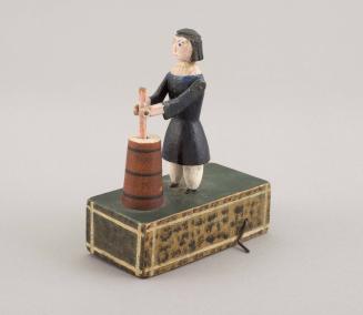 Woman Churning Butter Crank Toy 1979.1200.86