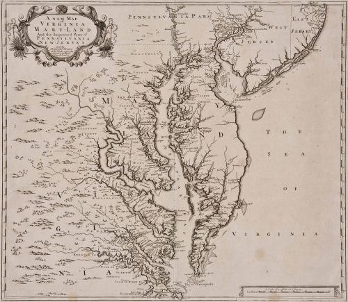 A New Map of Virginia Maryland And the Improved Parts of Pennsylvania & New Jersey