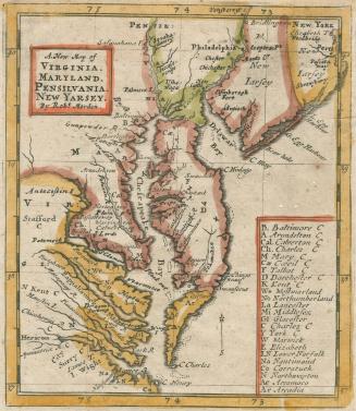 A. New Map of VIRGINIA. MARYLAND. PENSILVANIA. NEW YARSEY
