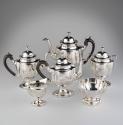 2020-249,4a&b, Sugar Dish shown with 2020-249,1, Coffeepot, 2020-249,2, Teapot, 2020-249,3, Tea ...