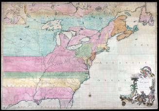 A MAP of the/ British and French Dominions in/ North America,/ WITH THE/ Roads, Distances, Limits, and Extent of the/SETTLEMENTS,/ Humbly Inscribed to the Right Honourable/ The Earl of Halifax,