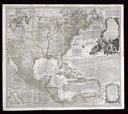 AN/ Accurate/ MAP/ OF/ NORTH AMERICA./ Describing and distinguishing the/ BRITISH and SPANISH/ Dominions on this great Continent;/ According to the Definitive Treaty/ Concluded at Paris 10.th Feb.y 1763.