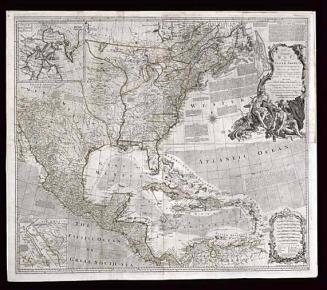 AN/ Accurate/ MAP/ OF/ NORTH AMERICA./ Describing and distinguishing the/ BRITISH and SPANISH/ Dominions on this great Continent;/ According to the Definitive Treaty/ Concluded at Paris 10.th Feb.y 1763.