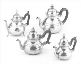 C2001-169: Teapots: 1936-28 upper left; 1956-82 upper right; 1959-20 lower right; 1950-903 lowe ...