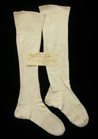 2009 Record shot by L. Baumgarten. Pair of Linen Stockings.