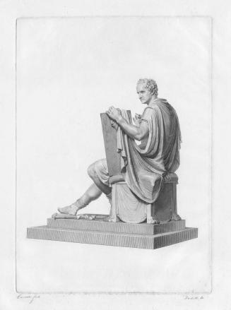 D2009-CMD.Engraving: "Canova's Seated Statue of George Washington"
