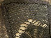 2009 Record shot by L. Baumgarten. Glove, detail of black lace insertion.