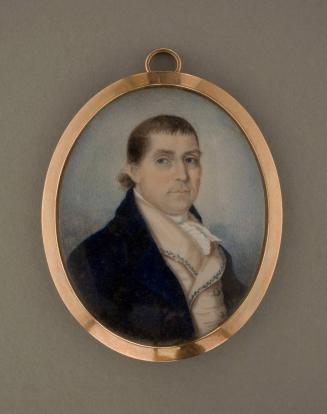 Miniature portrait of a Member of the Fauquier Family, probably William ...