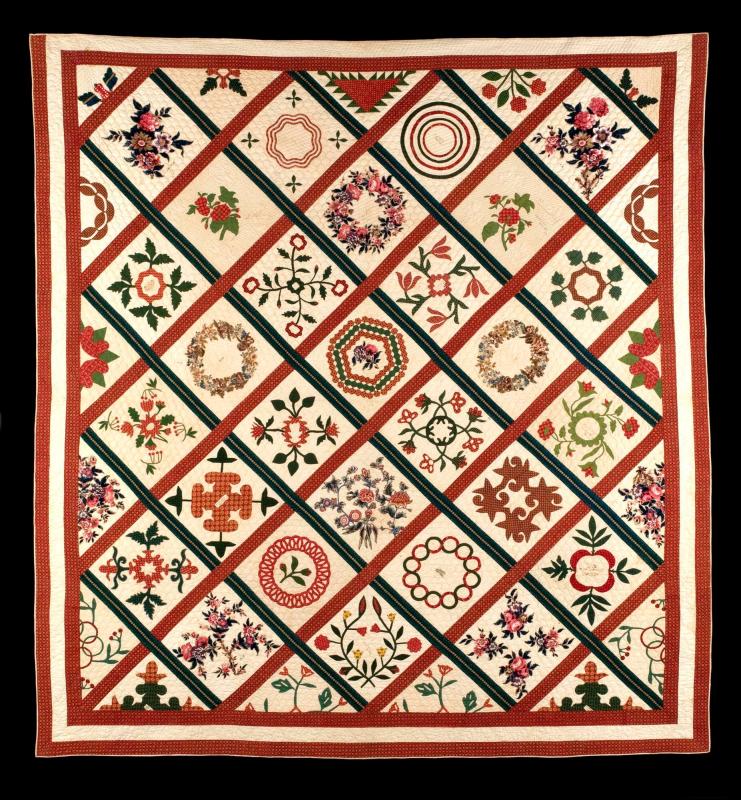 Quilt, Appliquéd Album Quaker – Works – The Colonial Williamsburg ...