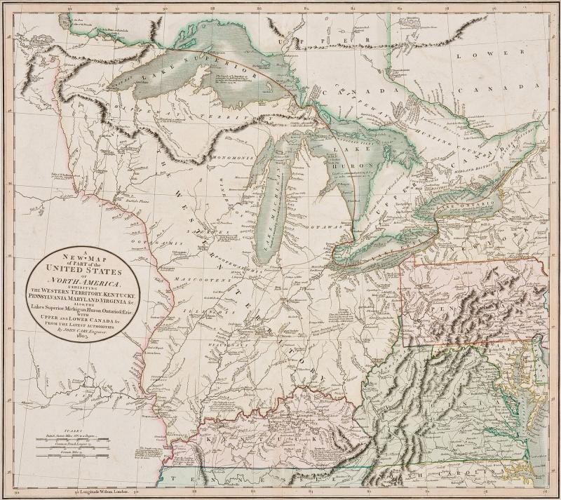 A New Map of Part of the United States of North America, Exhibiting The ...