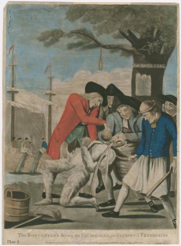 The BOSTONIAN #39 S Paying the EXCISE MAN or TARRING FEATHERING Works