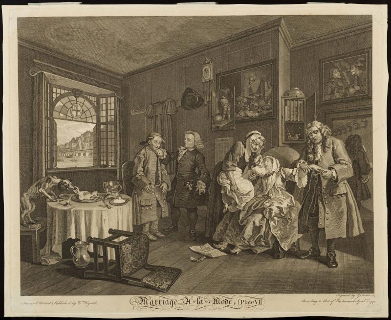 Marriage a la Mode, Plate VI (The Death of the Countess) – Works – The ...