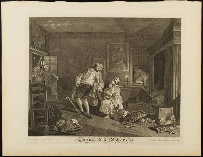 Marriage a la Mode, Plate V (The Death of the Earl or The Bagnio ...