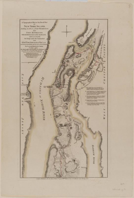 A Topographical MAP of the North.n Part/ OF/ NEW YORK ISLAND ...