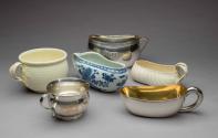 1970-9, Chamber Pot. Shown with Chamber Pots 1991-1072,1A-D, 1991-978, 1991-895, 1990-75 and 19 ...