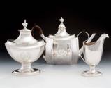 1988-475,1-3, Teapot, Sugar Dish, and Cream Pot