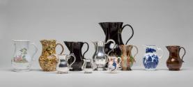 Group of Creamers and Jugs: 2005-244; 1993-305; 2005-141; 1973-187; 2020-135; 1963-131; 1978-70 ...